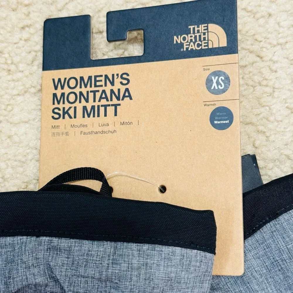 NWT The North Face Montana Ski Mitts TNF Medium Grey Heather Women’s Sz XS